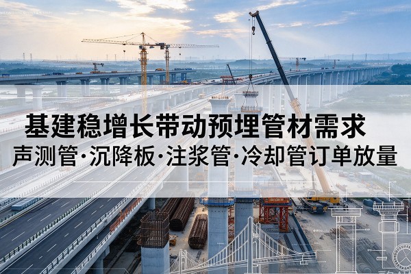 平遥基建稳增长带动预埋监测管材需求，声测管、沉降板、注浆管订单持续放量